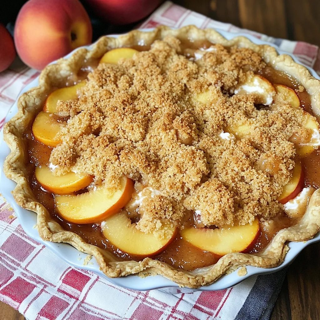 Fresh Peach Pie w/ Crumb Topping: An Incredible 7-Step Recipe