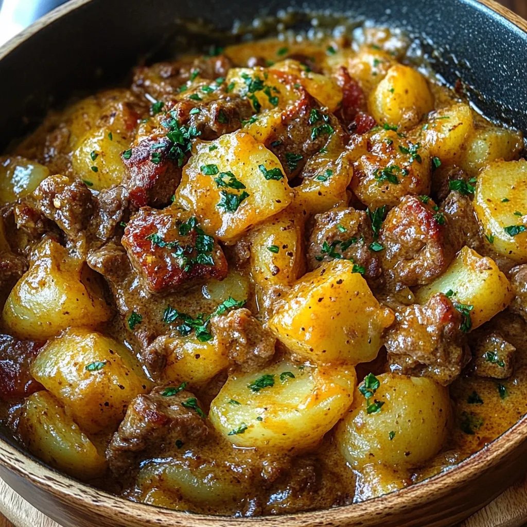Cheesy One Pot Beef & Potatoes: An Incredible Secret Recipe