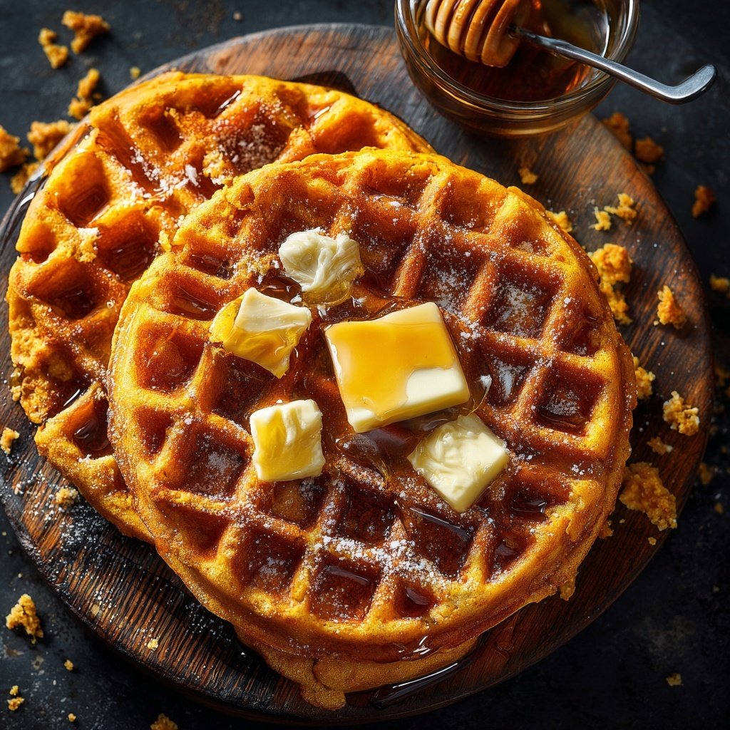 Maple Sweet Potato Waffles