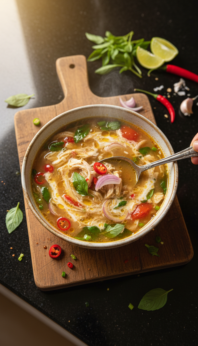 Thai Basil Chicken Soup